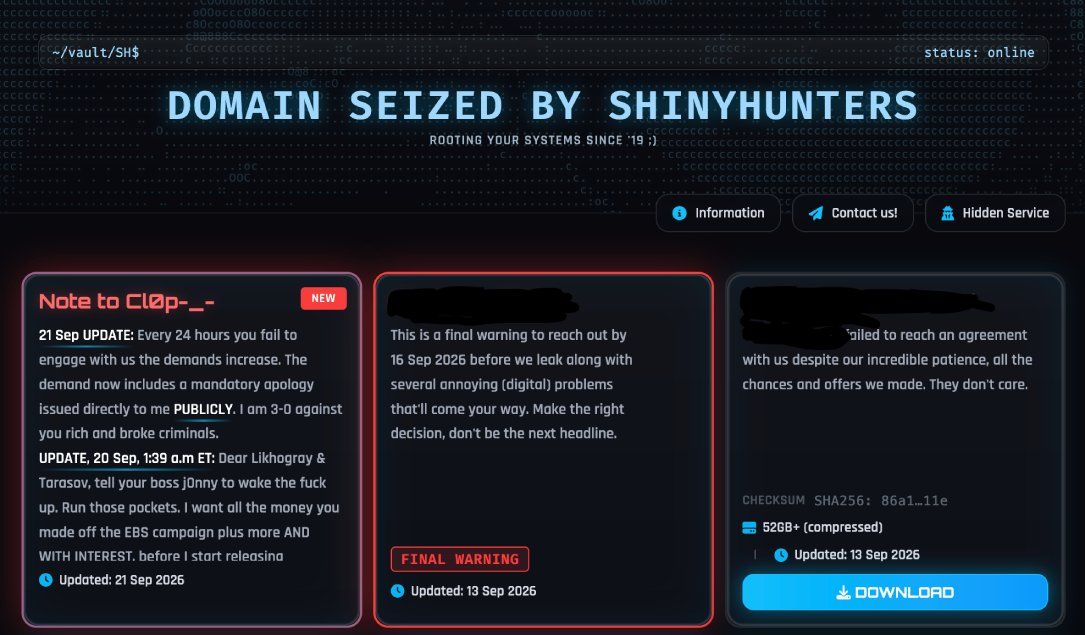 ShinyHunters cybercrime gang takes over Cl0p ransomware site, demands extortion payment