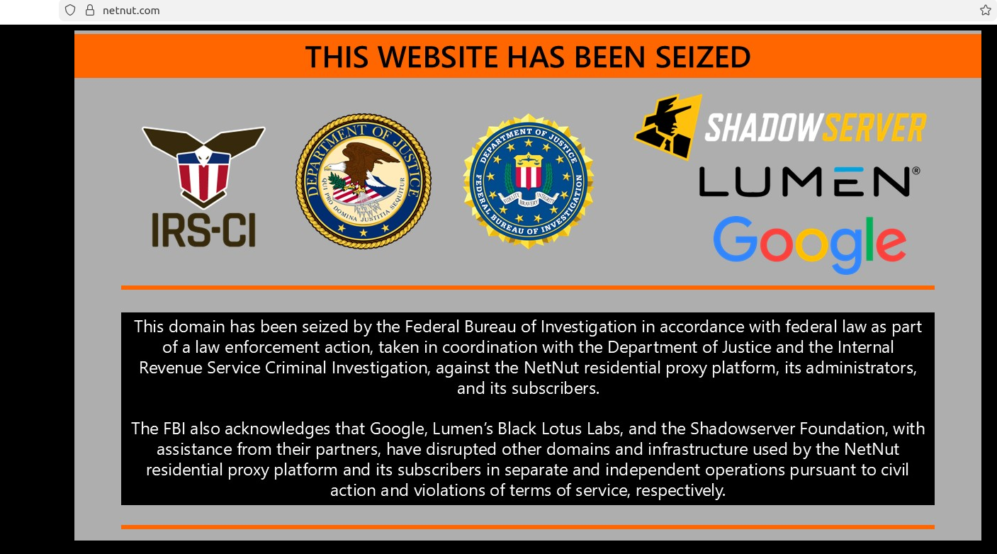 FBI Seizes NetNut Proxy Platform, Popa Botnet