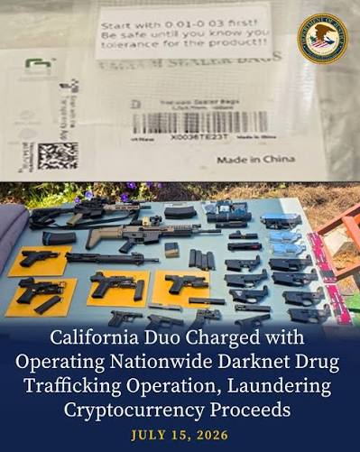 California Duo Charged in Darknet Drug Operation