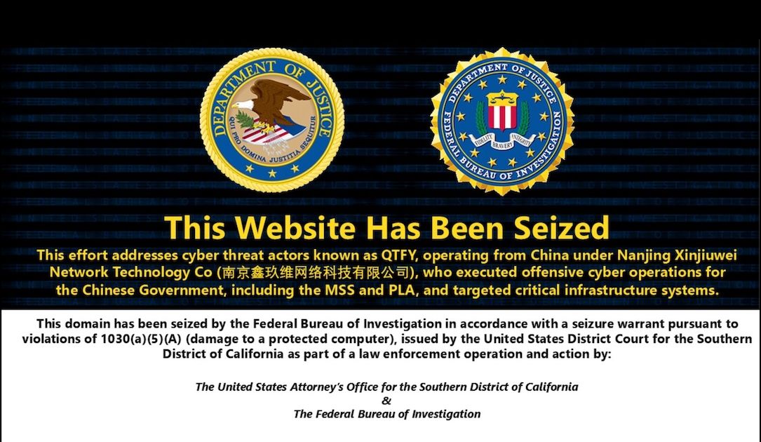 US takes down alleged Chinese hacking tools used against Federal Reserve, DOJ and Senate